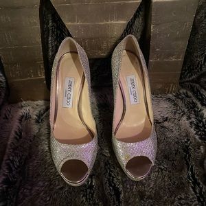 JIMMY CHOO glitter pumps